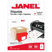 ETIQUETAS BLANCAS JANEL J 5260 DE 2 5X6 7 CM 1 PAQUETE 25 HOJAS