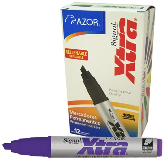 Marcador Permanente Azor Signal Xtra Color Violeta Piezas