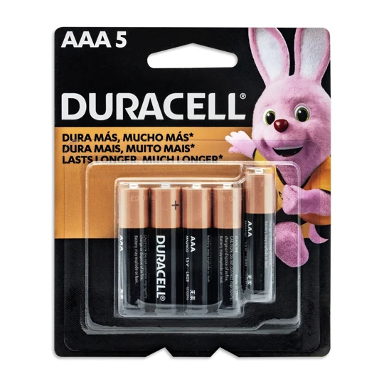Paquete 4+1 pilas AAA alcalinas DURACELL - Baaxtec