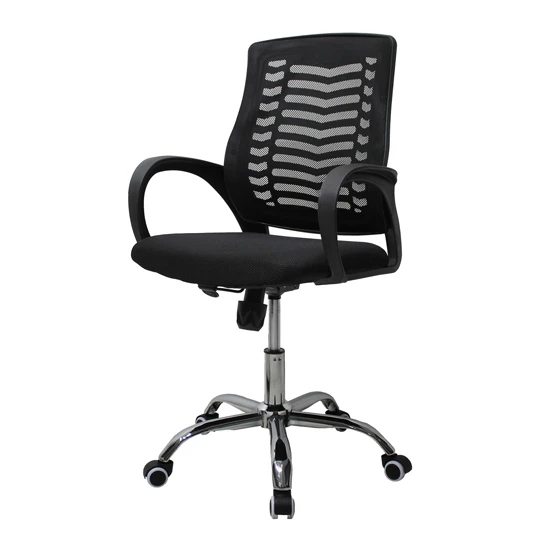 SILLA SECRETARIAL NEGRO MUNDO IN TELA 104 CM 57 CM | Pedidos.com