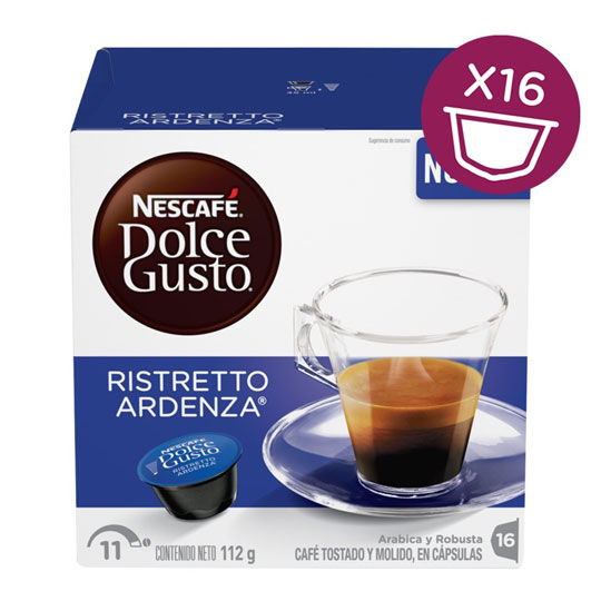 CAPSULAS DE CAFE RISTRETTO ARDENZA DOLCE GUSTO CON 16