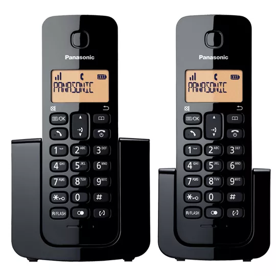 Paquete de 2 Teléfonos Inalámbricos Panasonic con Pantalla LCD a