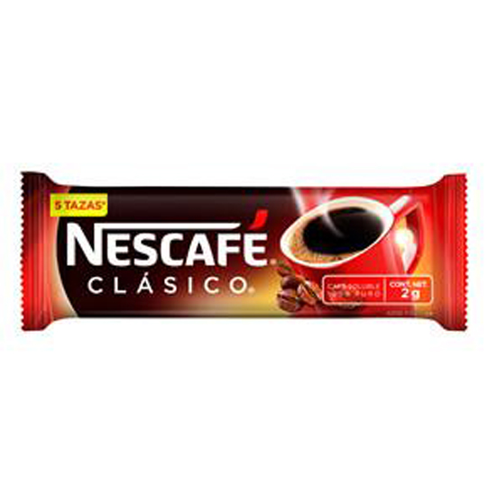 Compra CAFE SOLUBLE NESCAFE CLASICO 50 SOBRES DE 2GR C/U