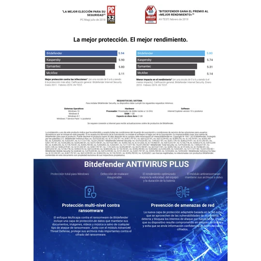 Antivirus Bitdefender Total Security / 3 usuarios / 1 año