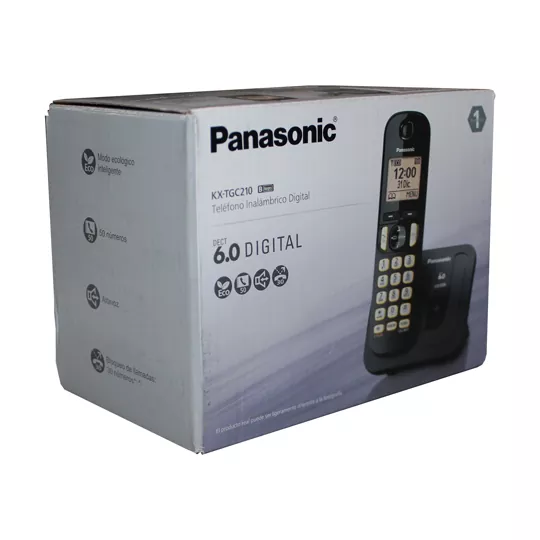 Panasonic KX-TGC210 Teléfono Fijo Inalámbrico Gris/Negro